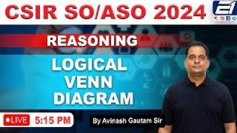 CSIR ASO /SO 2024 || REASONING || LOGICAL VENN DIAGRAM || BY AVINASH GAUTAM SIR