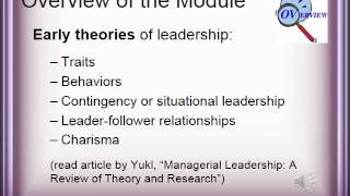 MBA Bootcamp Leadership Module 1