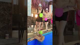 Fancy way of wearing a swimming cap #NewPhotosynthesisPlan #outdoor #funny #entertainment