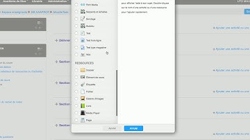 Insérer une étiquette dans Moodle