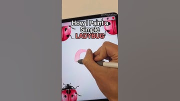 How I Paint a Simple Ladybug 🐞 Easy Steps #procreate #shorts #art