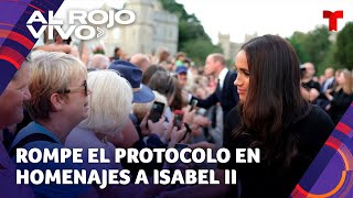 Meghan Markle es criticada por romper el protocolo en homenajes a Isabel II