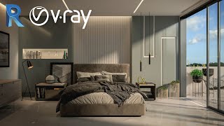 Bed Room scene modeling rendering 2 - Revit Vray 5 Interior Rendering - Vray for Revit #4