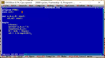 [Tin học 11]. Hướng dẫn giải phương trình bậc 2 trong Tubor Pascal