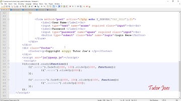 School Management System Project Admin Logout Session in PHP and MySQL Tamil Part 03