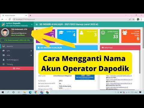 Cara Mengganti Nama Akun Operator Dapodik 2022