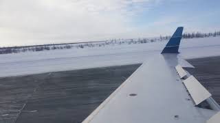 Посадка в Новом Уренгое.03.03.2018. Landing in Noviy Urengoy. Bombardier CRJ-200