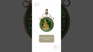 1842 Great Britain Victoria Enamel Fourpence Coin – Mounted – Silver - Mansbridge Coins