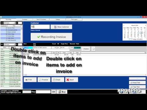 kro4bill invoice receipt software from kro4pro youtube