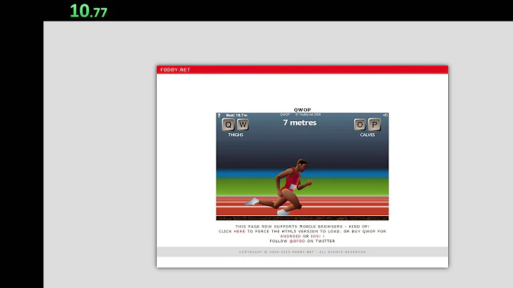 QWOP - 10 Meter Speed Run - 14.02s