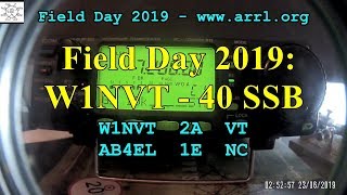 Field Day 2019: W1NVT - 40 SSB