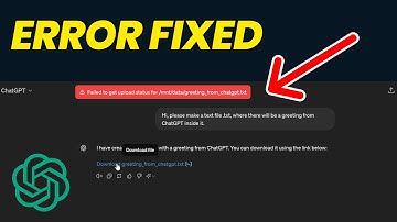 Fix ChatGPT "Failed to get Upload Status for /mnt/data" Error!