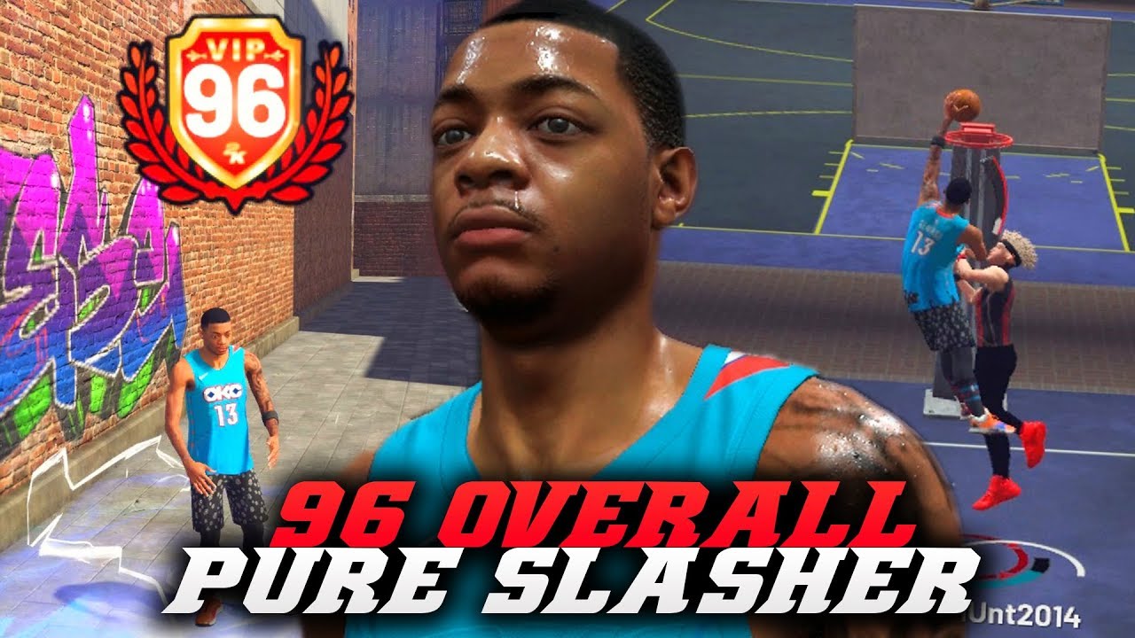 dat boi fifa Hitting 96 Overall Pure Slasher! Best Self Oop and Hop Step Contact Dunk! NBA 2K19 Park Gameplay