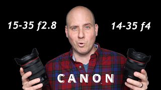 Ultimate Canon Lens Battle: 1435 F4 vs 1535 F2.8!  Which is the REAL Champ?