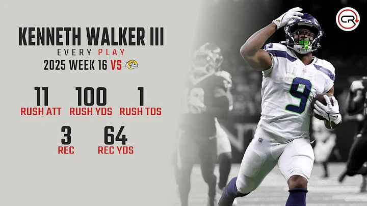 Kenneth Walker III Week 16 Highlights | Every Run, Target, and Catch vs Rams