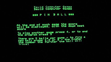 Pinball for the Sharp MZ-80A