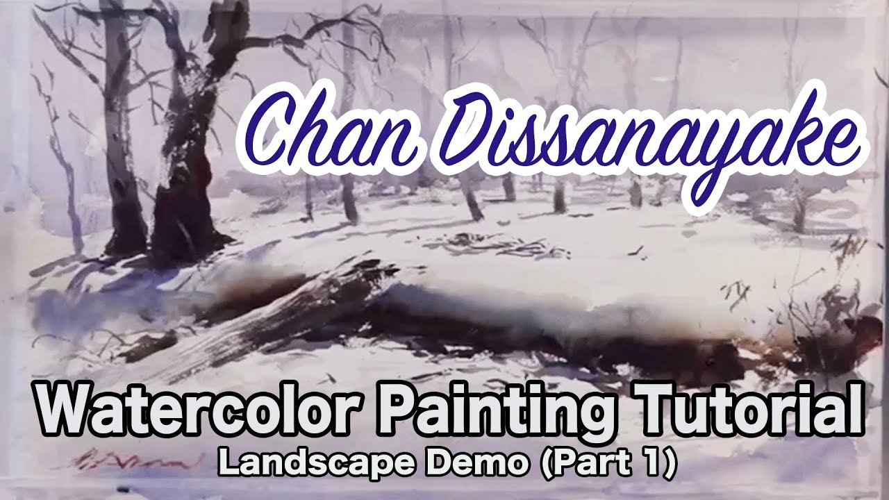 Watercolor Painting Tutorial - Landscape Demo (Part1) - YouTube