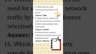 Network Devices Important One Word Questions | Class 12 CS | CBSE &amp; Competitive Exams