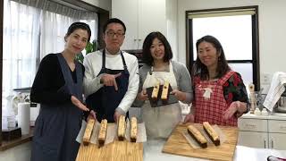 バレンタインにスリムパウンドケーキ　お菓子教室　スタジオジェンマ　東京都小平市