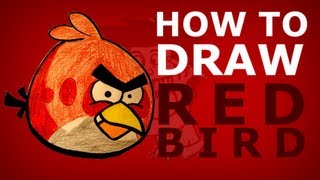 How to draw Red Bird from Angry Birds Toons easy drawing lesson screenshot 2