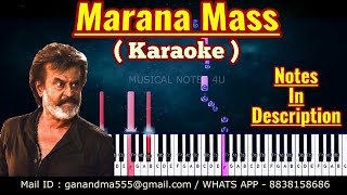 Video thumbnail of "MARANA MASS KARAOKE | Aniruth | Petta | Keyboard | Musical notes 4u"