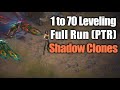 1 to 70 Leveling with Clones - Full Run ~20min with PTR Buff, prolly ~1h without (Season 22)