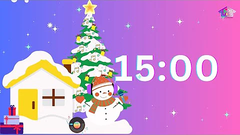 15-Minute Countdown Timer with Music| CHRISTmas Snowman  🤍🎼⏰🎄