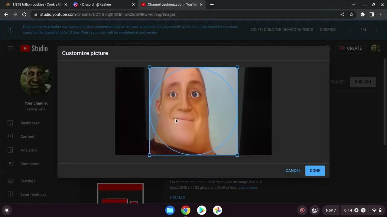 how to change your youtube profile picure YouTube
