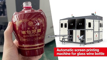 CNC106 four-colour wine bottle screen printing machine