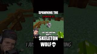 Spawning The Rare SKELETON WOLF!💀 #minecraft #thingsyoudidntknowaboutminecraft #gaming #funny