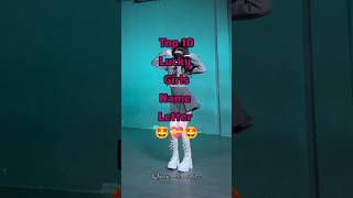 Top 10 Lucky Girls Name Letter...