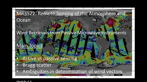 Module 4.4: Passive Microwave Wind Retrievals