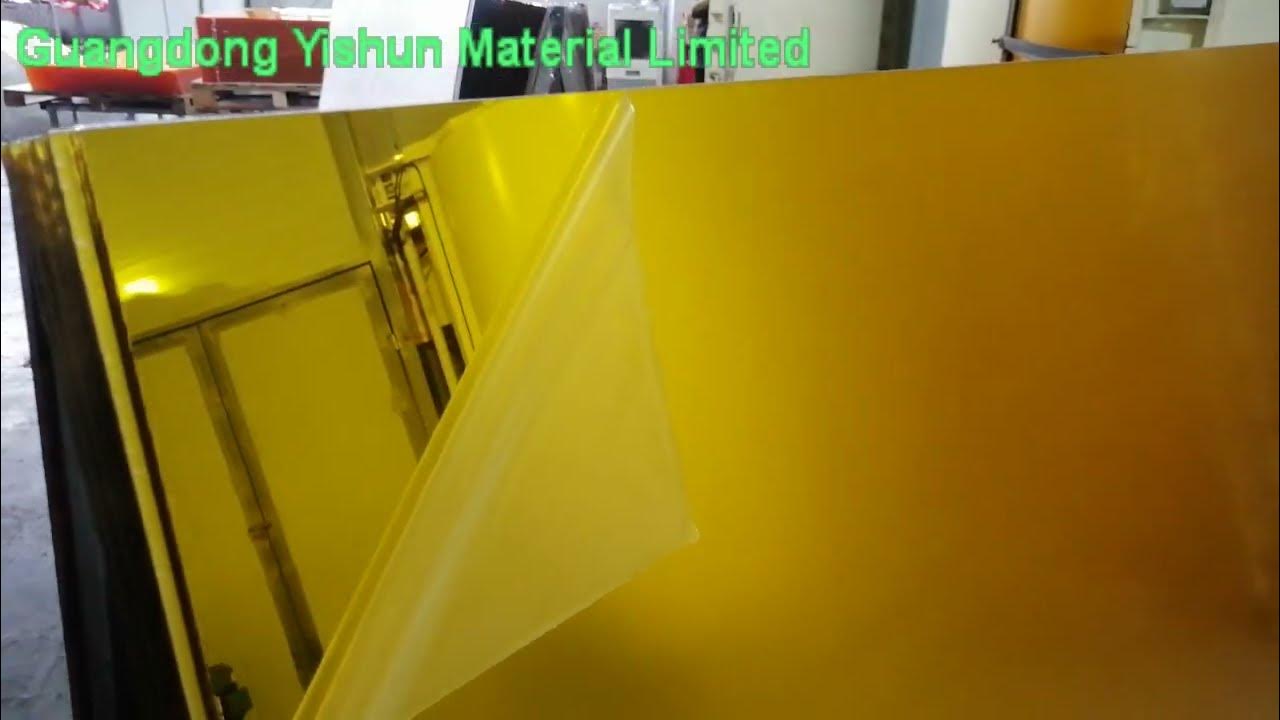 yishun bright golden acrylic mirror sheet pmma plastic mirror YouTube