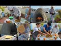 طنجية بالكرعين فوق الفرن التقليدي أول مرة على اليوتيوب أجواء رائعة في سطح منزلي