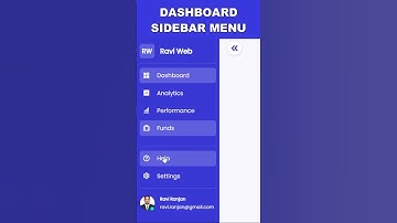 Create a Dashboard Sidebar Menu using HTML and CSS
