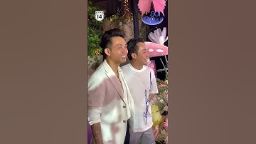 Cường Đô La tình cảm ôm eo, đến chúc mừng tiệc thôi nôi cháu ngoại Minh Nhựa