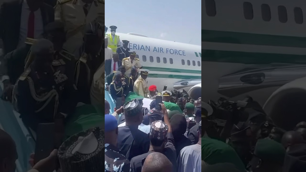 😭🥲 🇳🇬 Buhari’s Body Arrives Nigeria | President Tinubu Receives Remains Ahead of Burial