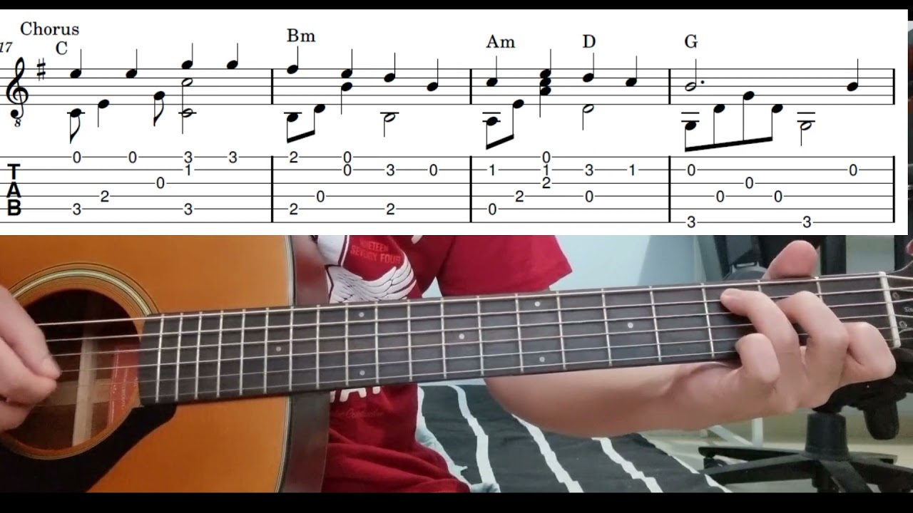 Frosty The Snowman Easy Fingerstyle Guitar Playthrough Tutorial
