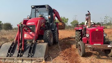 New Jcb 3dx Backhoe Loader Loading mud in Mahindra Tractor || jcb and tractor video Part-01