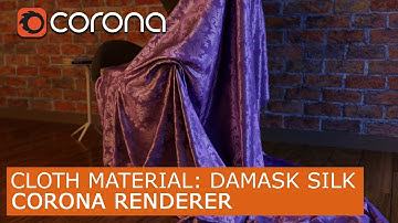 Cloth material: Damask Silk - Corona Renderer  | 3Ds Max | Tutorials for beginners ARCHVIZ