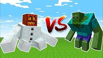 Mutant Snow Golem vs Mutant Zombie - Minecraft