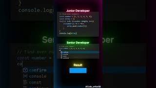 Junior Developer vs Senior Developer #shorts #coding #developer