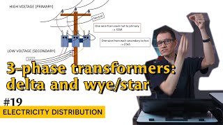 3phase transformers: delta and star (19  Electricity Distribution)