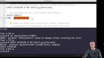 DB2 — Chapter #06 — Video #20 — PostgreSQL buffer cache, (un-)pinned pages, dirty bit