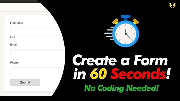 How to create your form in less than 1 minute