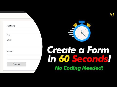 How to create your form in less than 1 minute