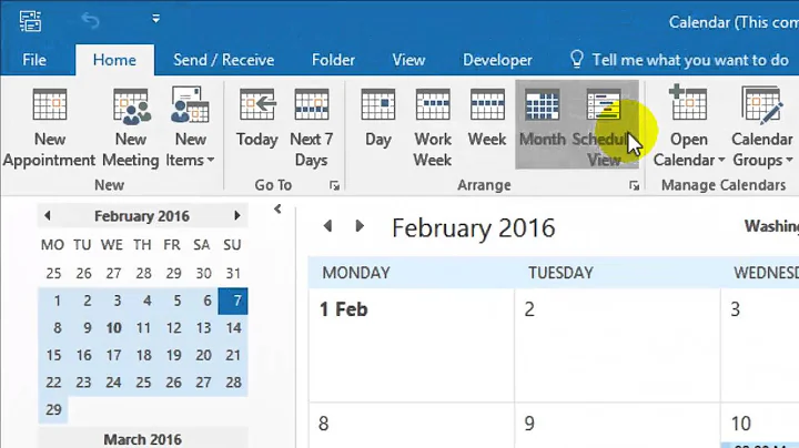 How to print calendar in Outlook