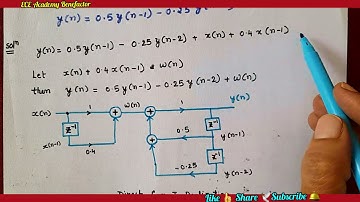 DSP | Direct Form I Realization of IIR Filter |  @ECE Academy Benefactor