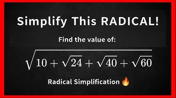 Can You Simplify This Radical Equation? (Olympiad Mathematics)