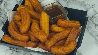 .Spanish churros and hot chocolate sauce (without oven) وصفة شورو الإسبانية و صوص الشوكولا اللذيذة